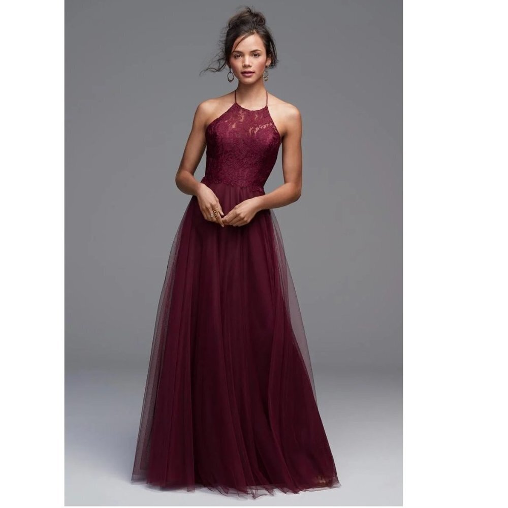 NEW Watters and Watters Rory Bridesmaids Red Luxardo Maxi Dress P2804